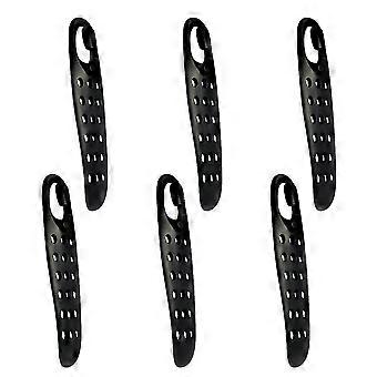 Professionele bandenlichters voor fietsbanden, 6 stuks, zwart plastic.