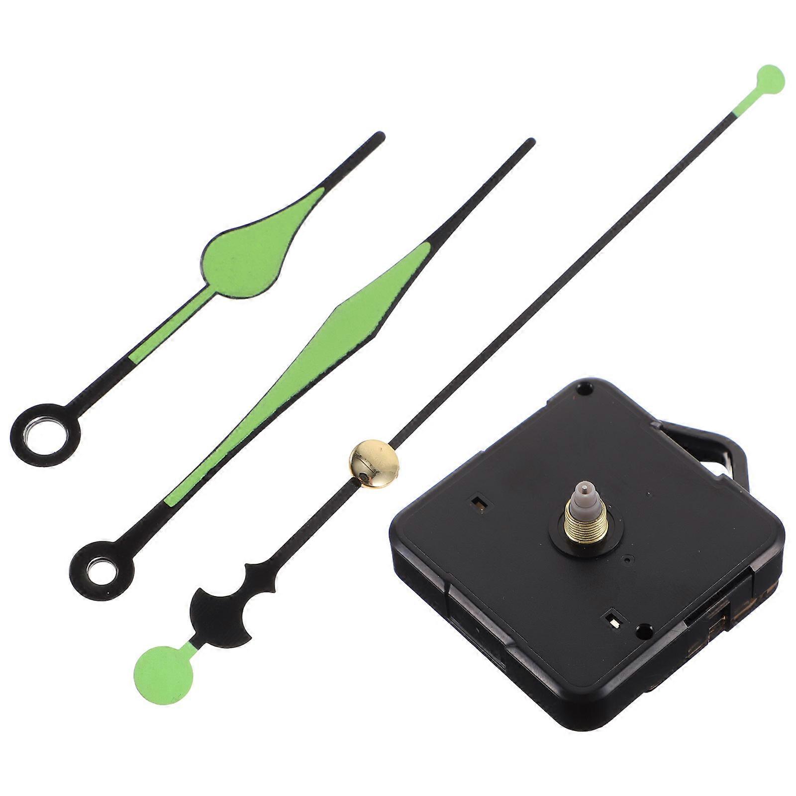 Fluorescent Clock Mechanism Long Shaft Hand Clock Movement for DIY 1Set