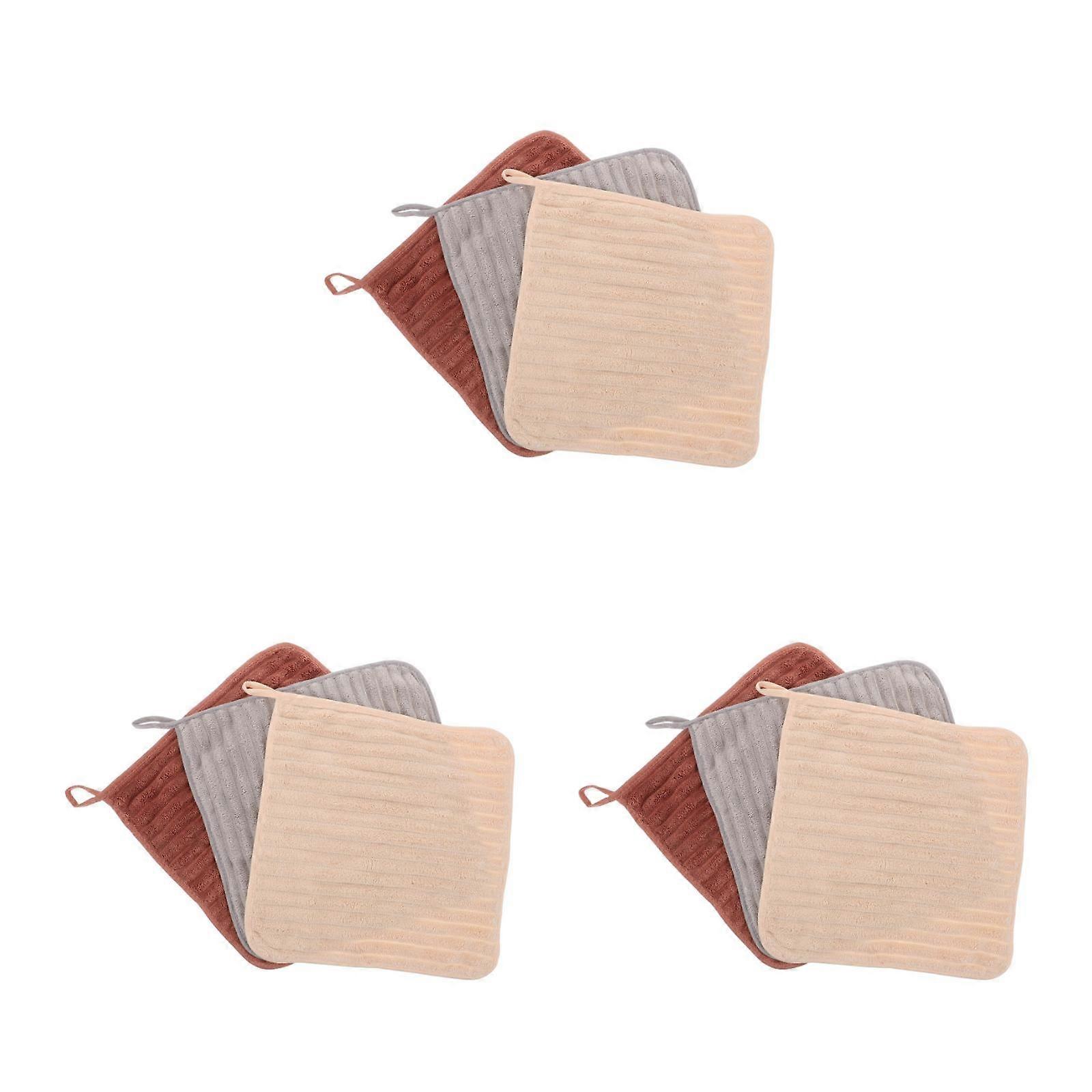 Hanging Hand Towels for Bath Dry Assorted Color 9Pcs