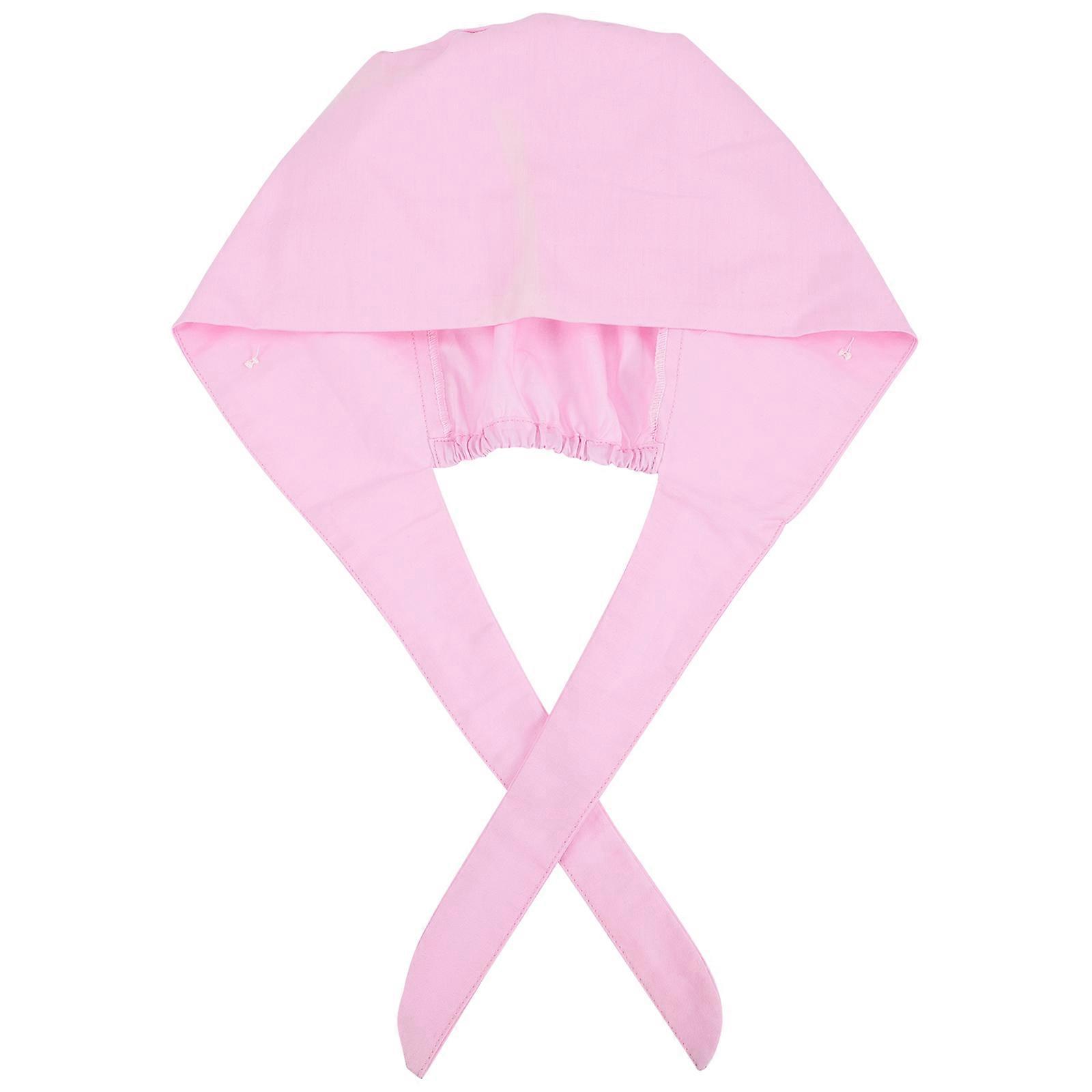 Cotton Hat for Working with Sweatband Pink