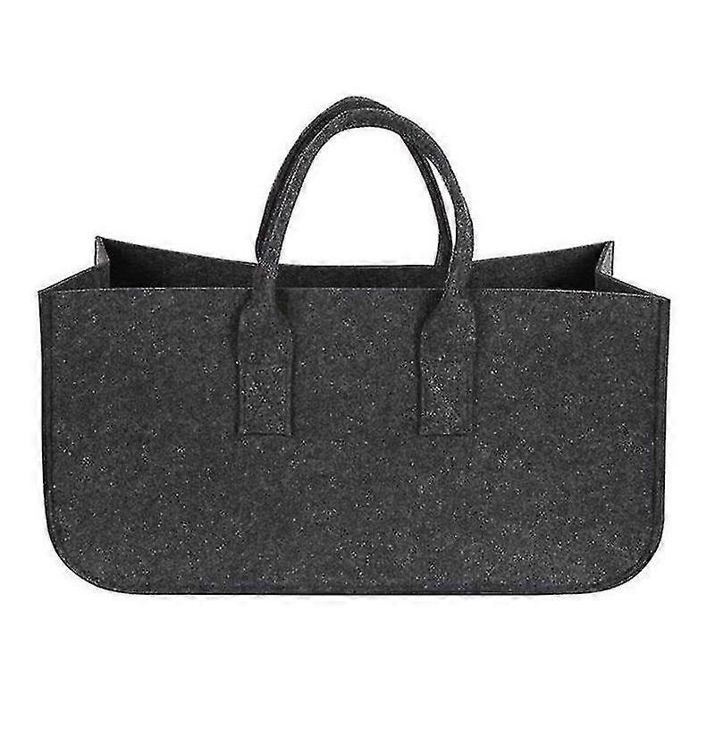 Gray Felt Log Bag(black,1pcs)