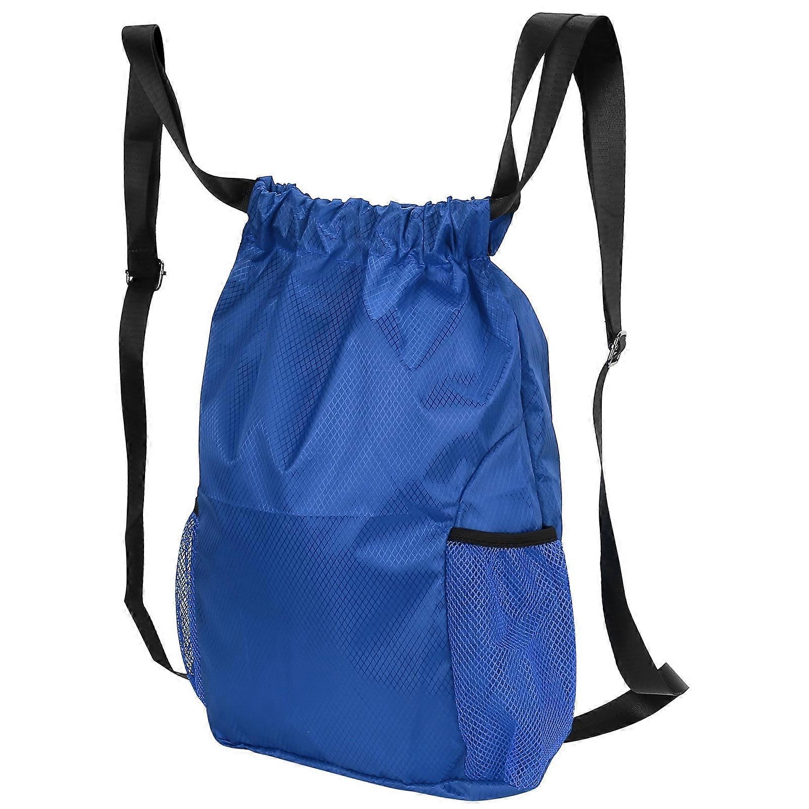 Drawstring Bag, Drawstring Backpack Light Weight For Travel Royal Blue