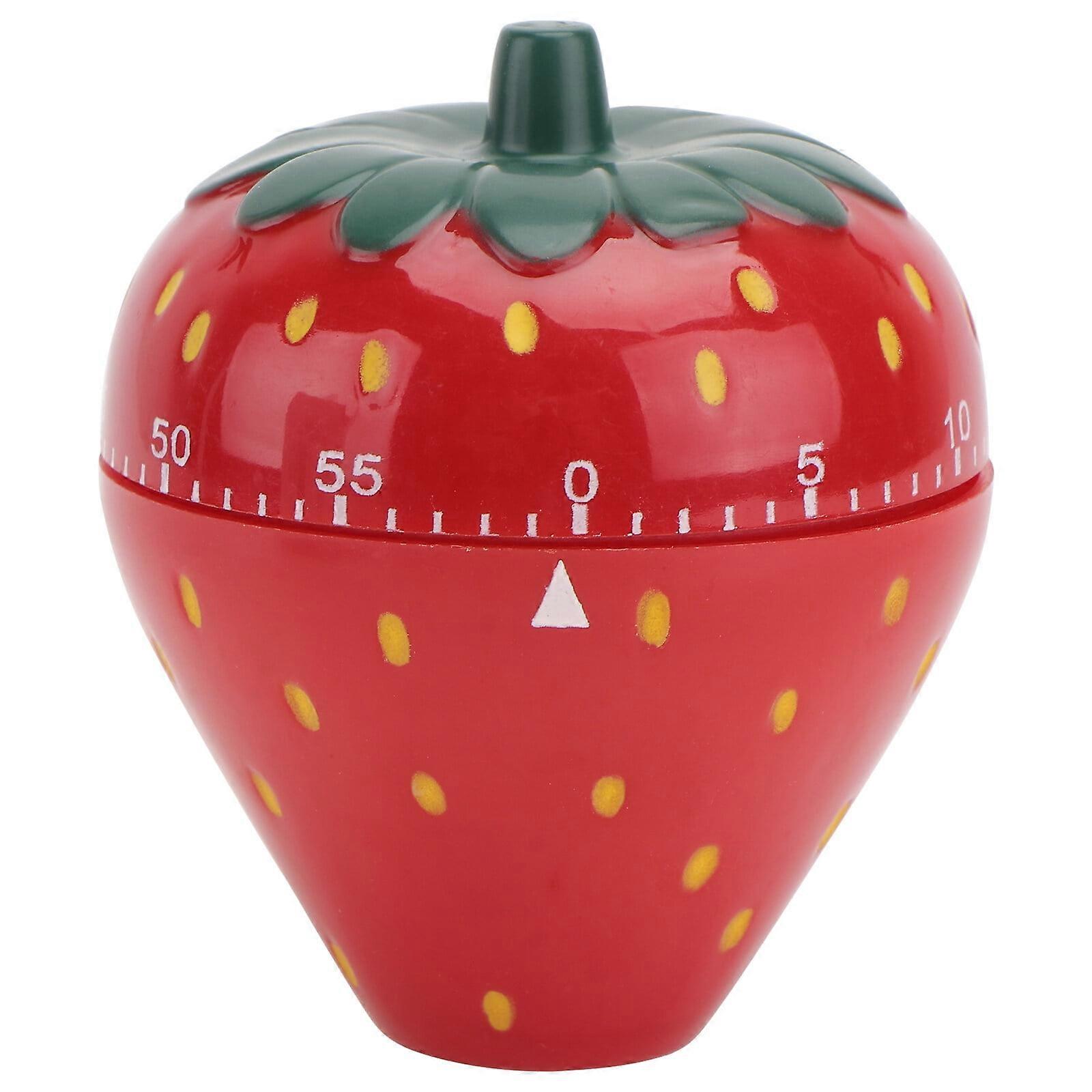 1Pc Fruit Shaped Timer Decorative Kitchen Timer Mechanical Timing Device (Red)