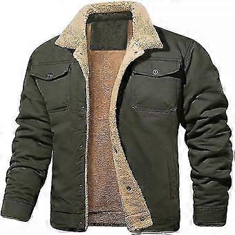Winter Men's Bomber Jacket High-quality Male Plush Thicken Wool Jacket 26s