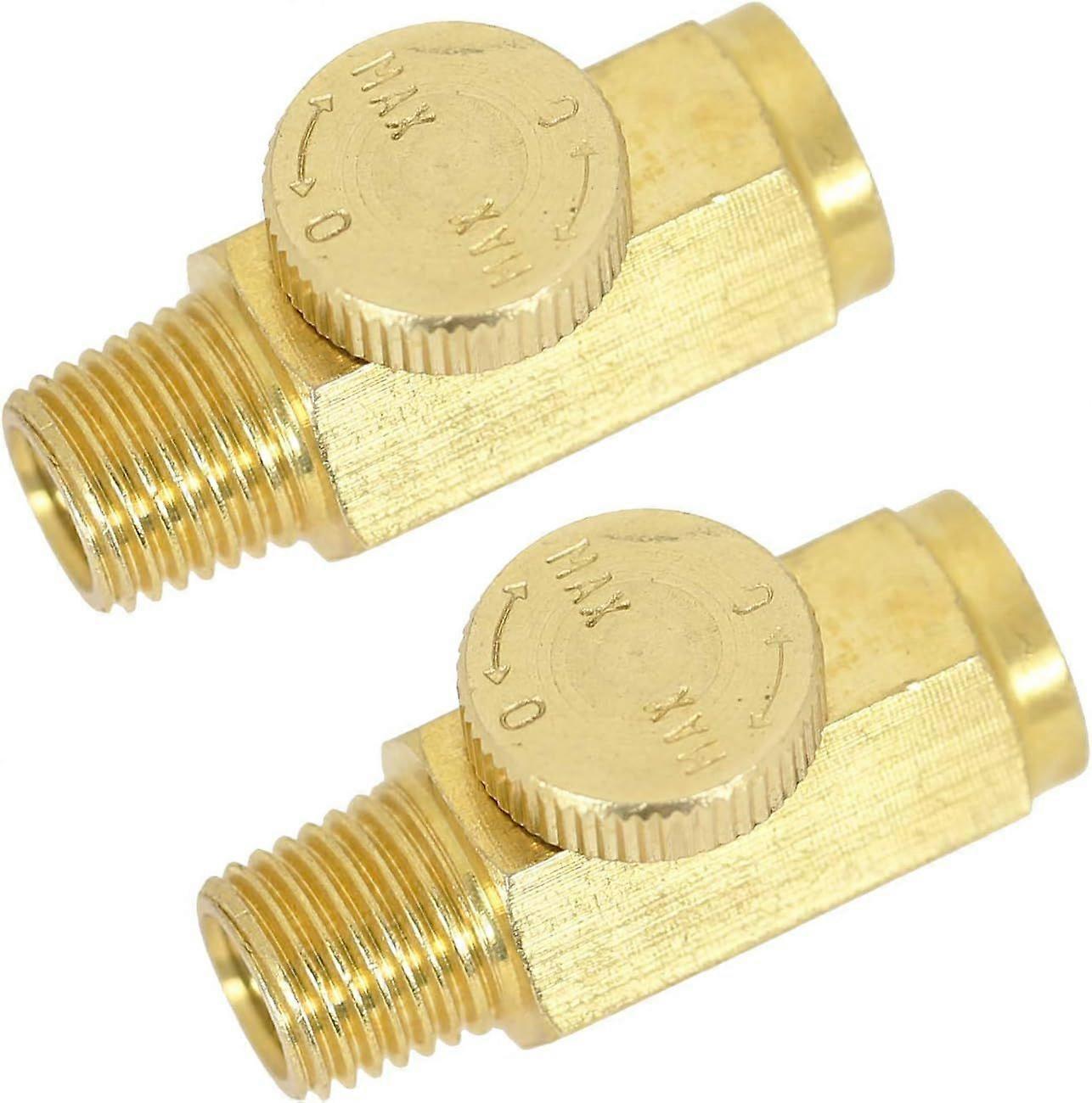 Inline-Luftstromregler-Steuerventil aus Messing, 1/4" NPT (2)