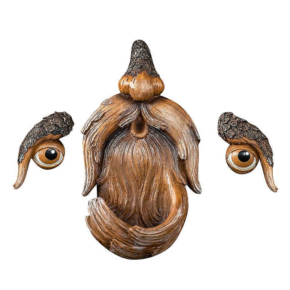 Tree Face Bird Feeder for Garden Decor 4Sets