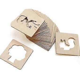 Kids Painting Toys Toddler Doodle Educational Toys Wooden DIY Painting Stencils Jigsaw Puzzle Educational Toy