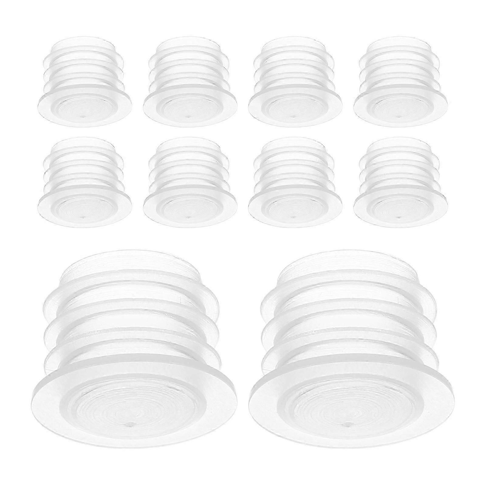 Clear Plastic Bottle Caps for Leakproof Seal with Pull Ring 100Pcs
