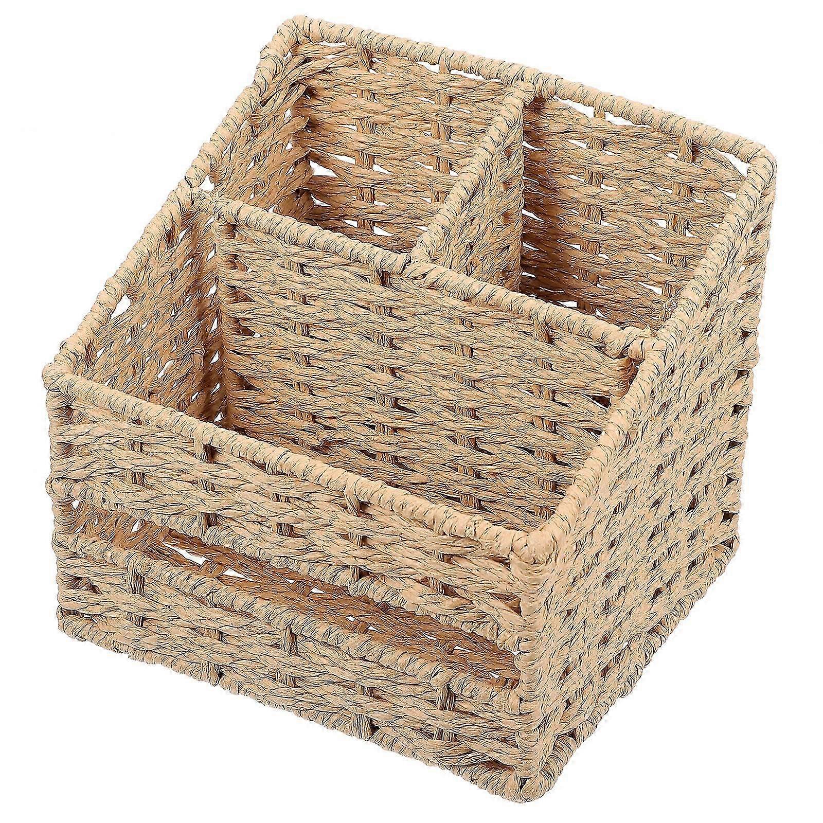 Beige Tissue Storage Box for Storage Use 1Pcs Multi-Functional Desktop Organizer