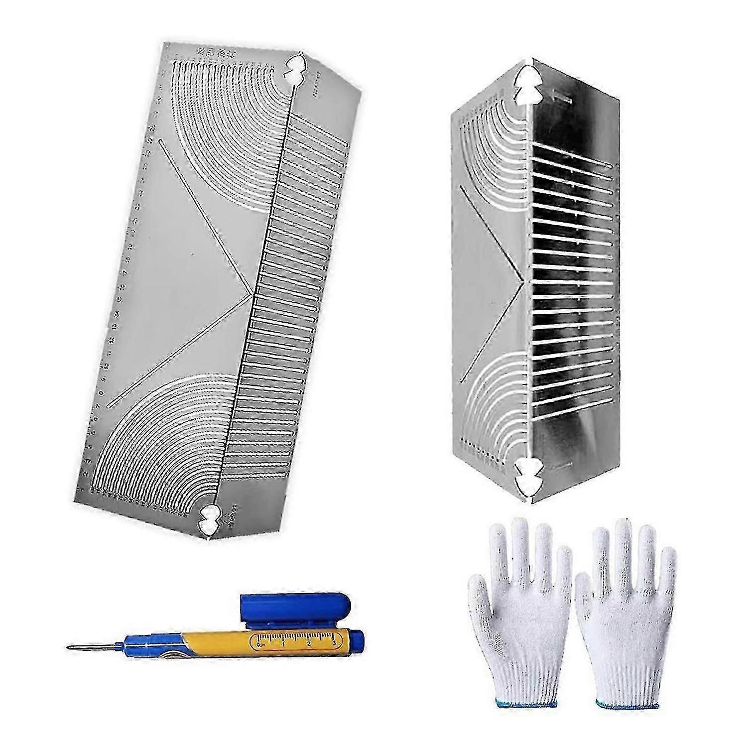 Precision Flex Angle & Arc Marking Tool,Adjustable Dual Purpose Angle & Arc Marker compatible with Square Tube B