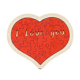Wooden Heart Jigsaw Puzzle Kit for Kids Valentine's Day Craft Activity