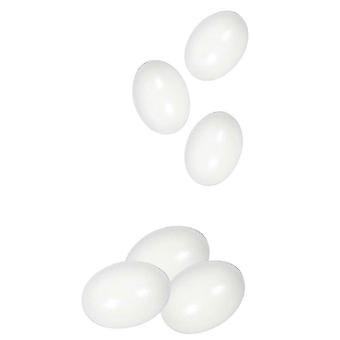 Ovos falsos de madeira, ovos brancos de madeira, perfeitos para artesanato de Páscoa, decoração e ovos, 2,3 polegadas (pacote com 6)