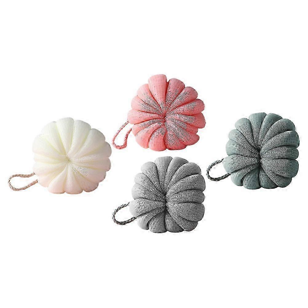 Pumpkin Bath Balls | 4Pcs PE Bathing Balls for Shower