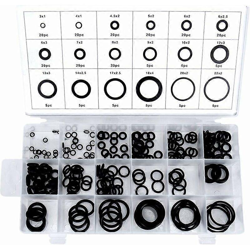Dww-Assortment 225pcs Rubber O-Ring with Case