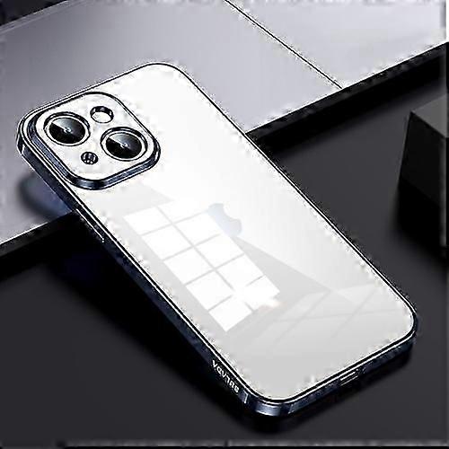 iPhone 15 ile uyumlu, ince tasarımlı, darbeye dayanıklı şeffaf TPU telefon kılıfı.