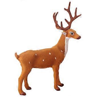7.9 Inch Christmas Deer Elk Props Plush Simulation Kitchen Living Room Bedroom Party Home Decoration