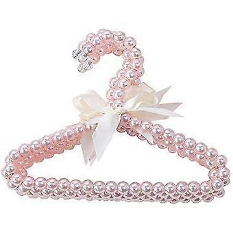 Dog Cat Pet Clothes Hanger Plastic Pearl Beaded Bow Clothes Dress Coat Hangers