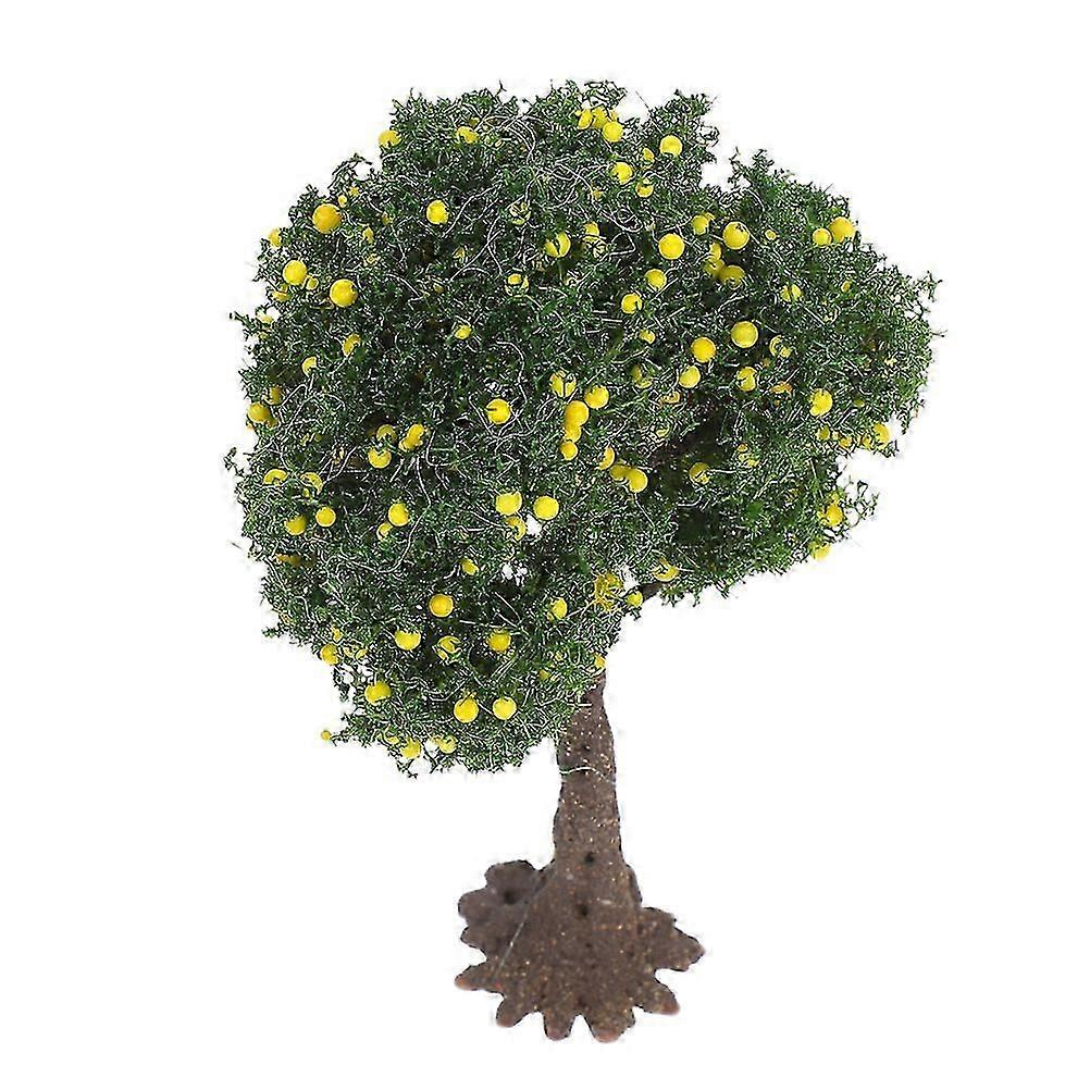 Mini Plastic Tree Ornaments for Landscape with Artificial Fruit Tree Model