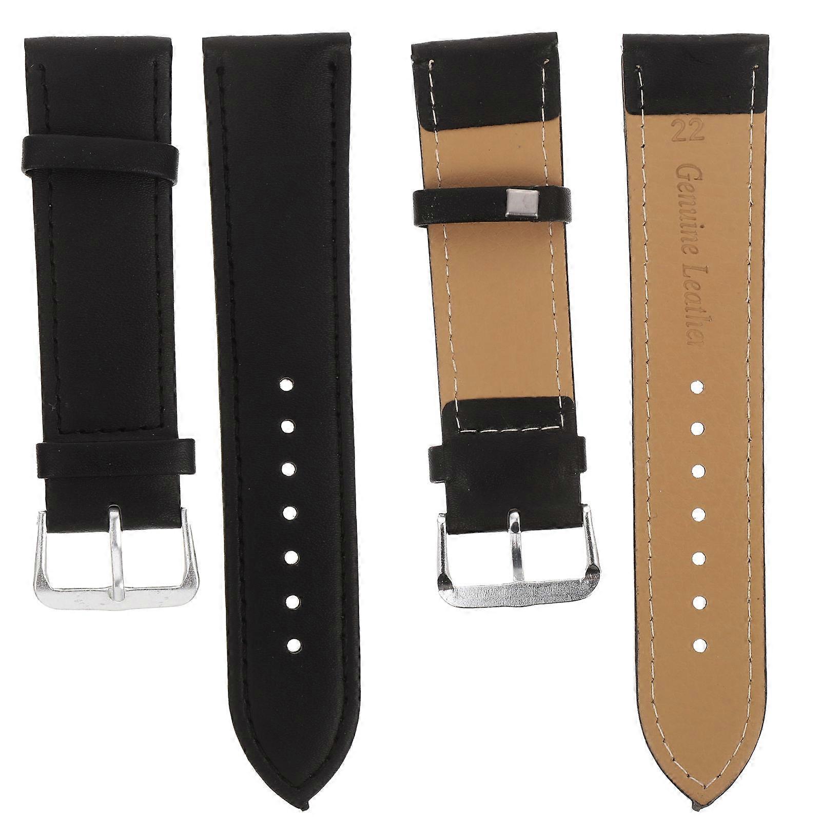 Black Watchband for Watch 2Pcs Adjustable Replacement Straps