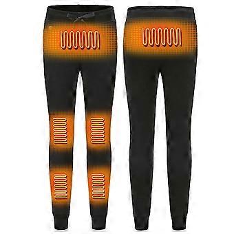 USB Electric Heated Pants, Carbon Fiber Insulated Washable Warm Trousers for Cold Weather Outdoor Activities