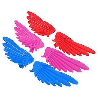Multi Color PVC Roller Skate Wings Charms for Decoration 6Pcs Set