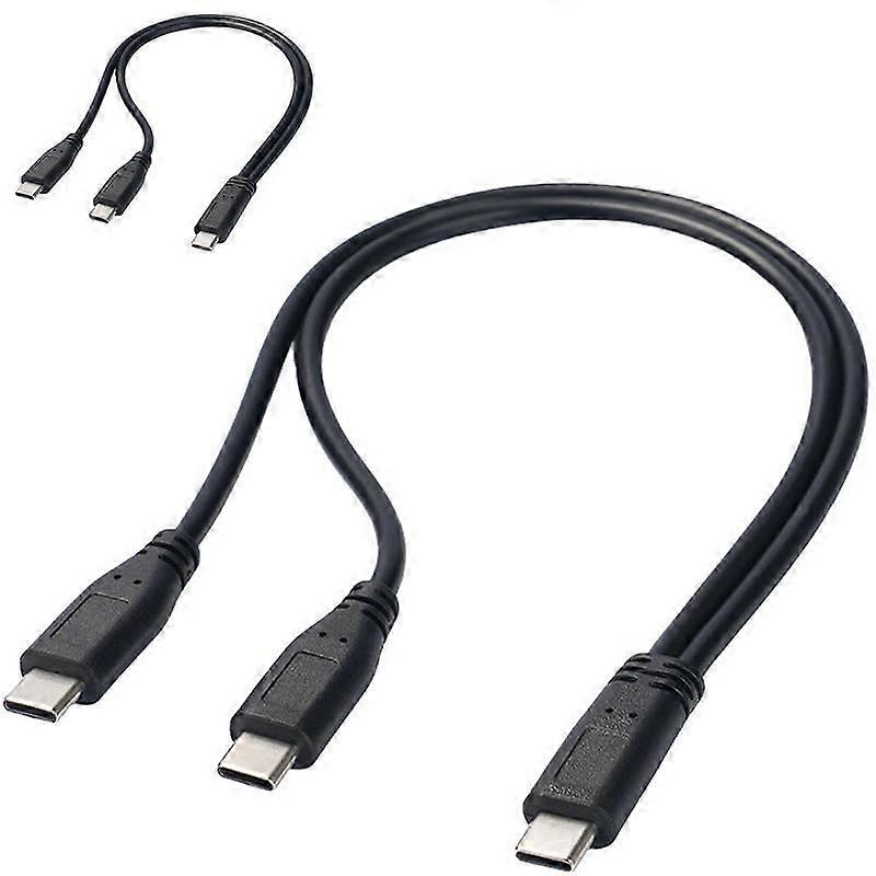 USB C Y splitter cable for simultaneous charging and data