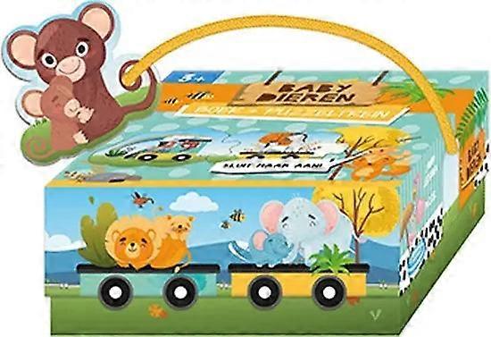 Puzzle Train and Baby Animals Storybook