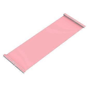 Yoga gliding mat, indoor sports mat, speed skating training mat, ice hockey mat, roller skating mat, leg training mat, 180 cm, pink-SNNGV