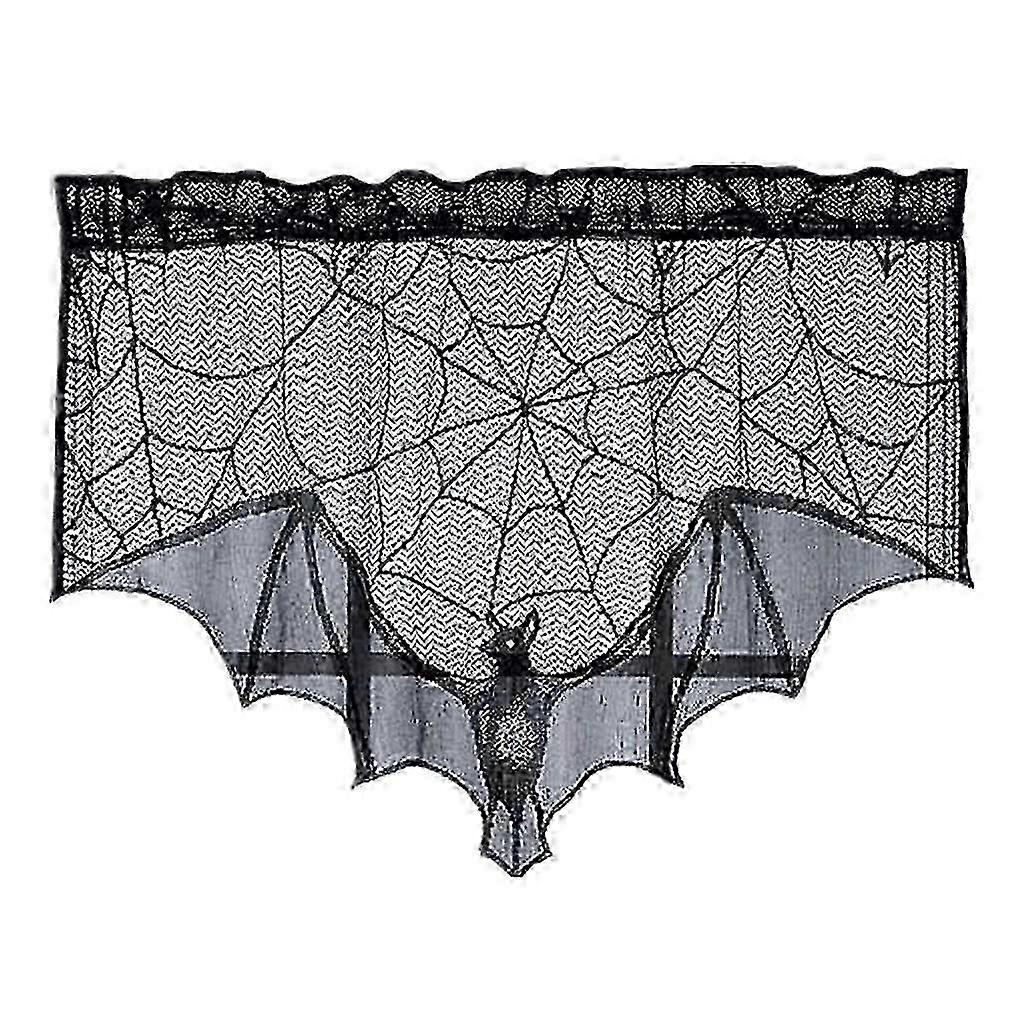 Black Lace Bat Tablecloth Runner