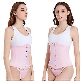 1 Set Pink Shapewear Sexy Bustier Corset Polyester Floral Practical Shapewear