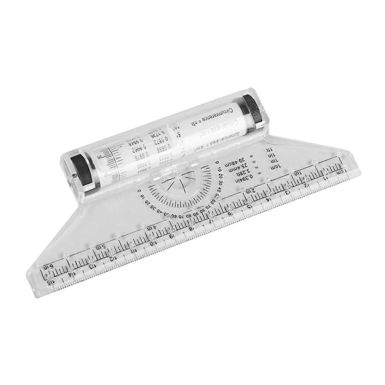 Rolling Ruler Multifunction Drawing Tool with Angle Scale for Students Designers Precision Drafting