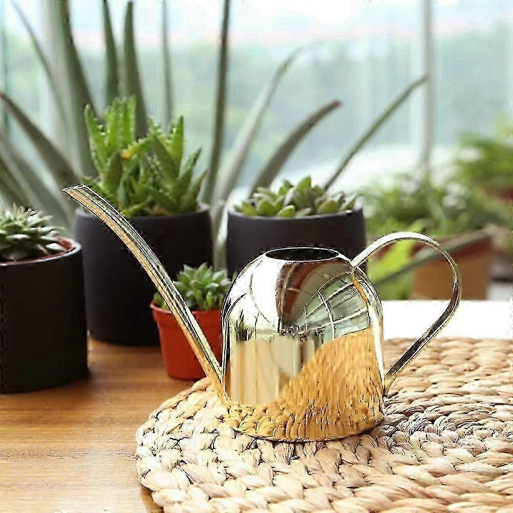 Rustproof Gold-Finish Watering Can 500ml