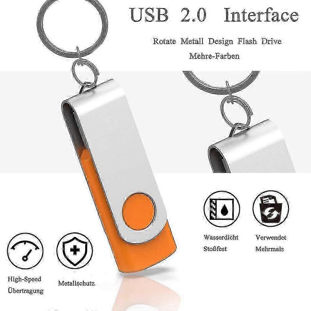 4gb Usb Stick 10 Pack, Usb 2.0 Data Stick Rotating Foldable