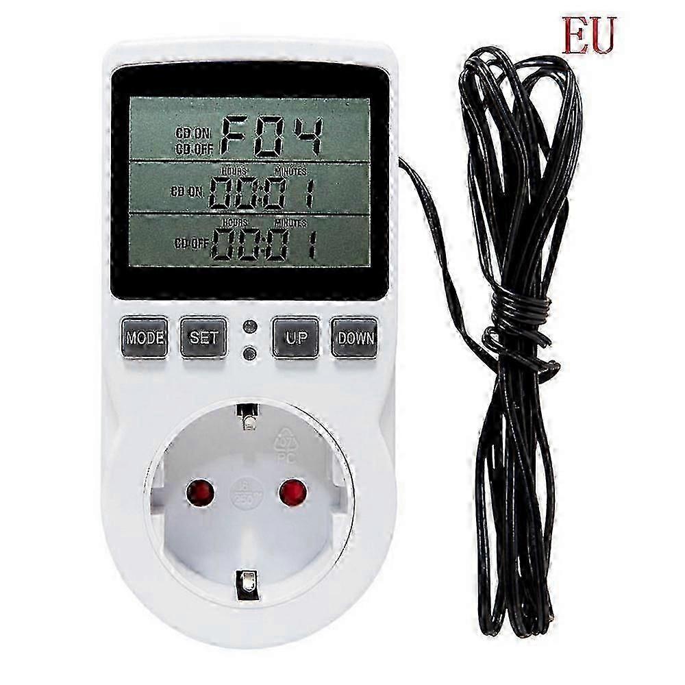 KT 3100 Thermostat Digital Temperature Controller Socket Outlet Timer Switch Sensor Heating Cooling 16A 220V for Heat Mat