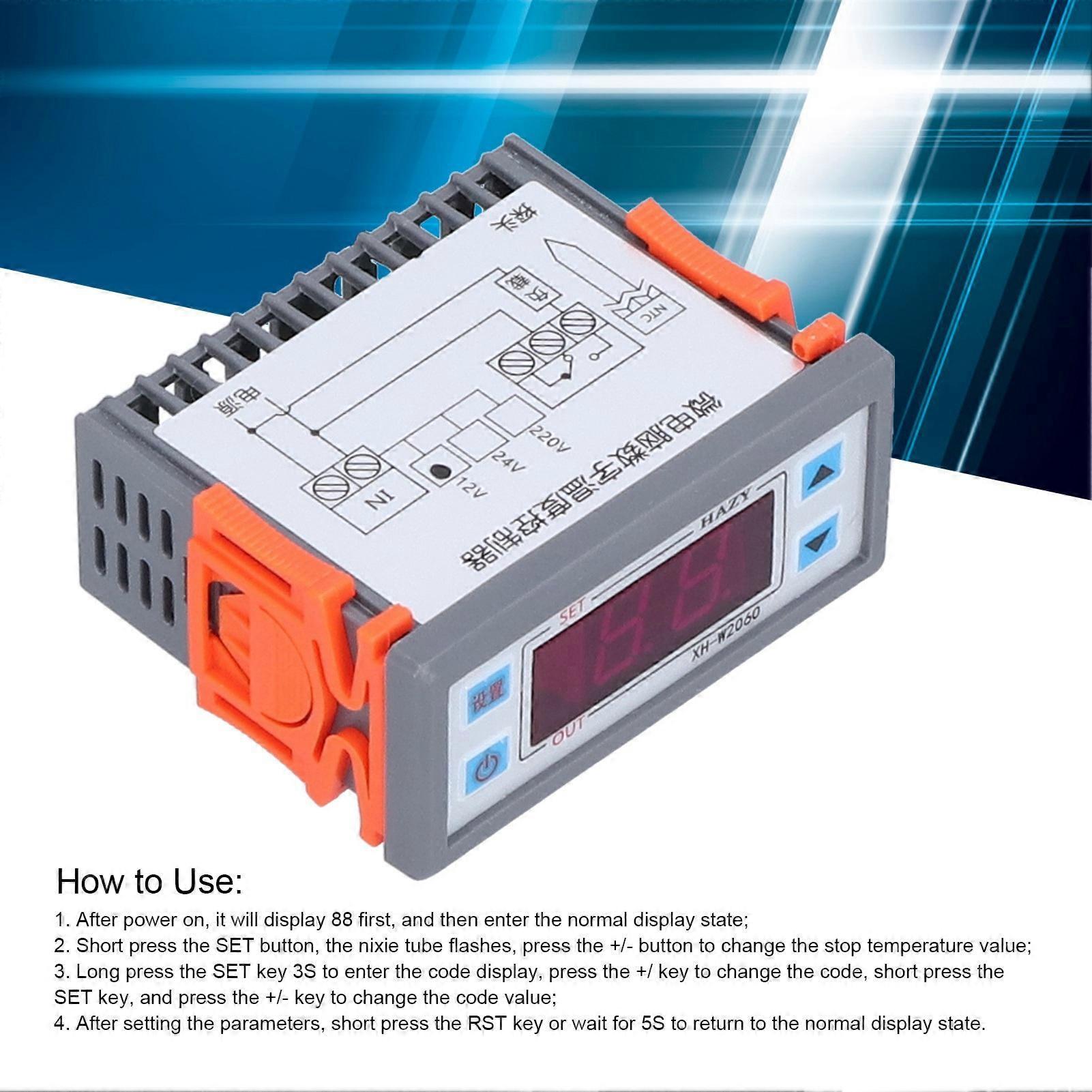 Temperature Controller Electric Digital Heating Cooling Control Switch Thermostat 12V XHW2060