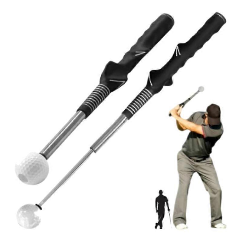 Golf Swing Practice Stick Golf Swing Trainer Retractable Practice Beginner Alignment Gesture Correct Wrist Golf Training Aids