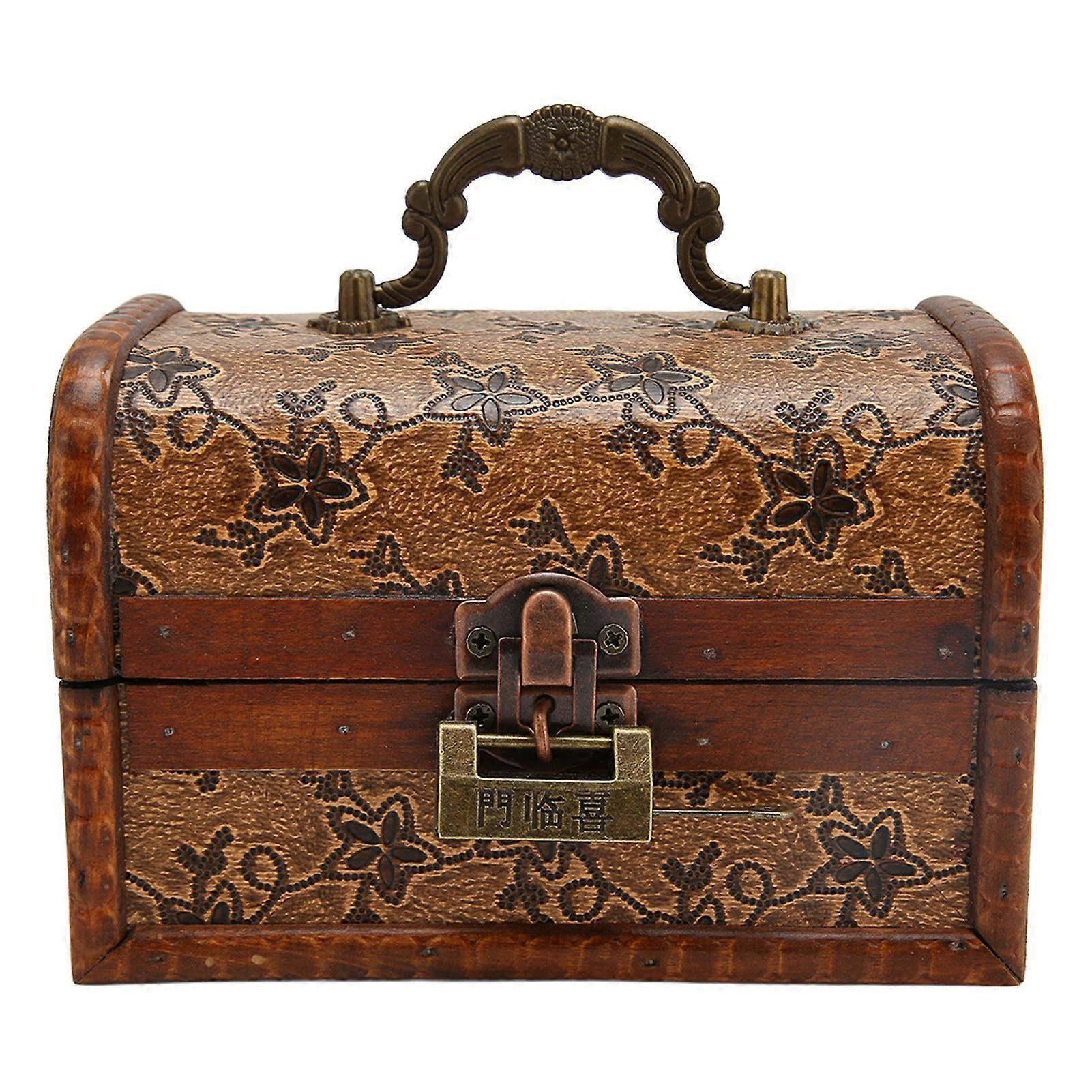 Retro Wooden Box With Secure Lock