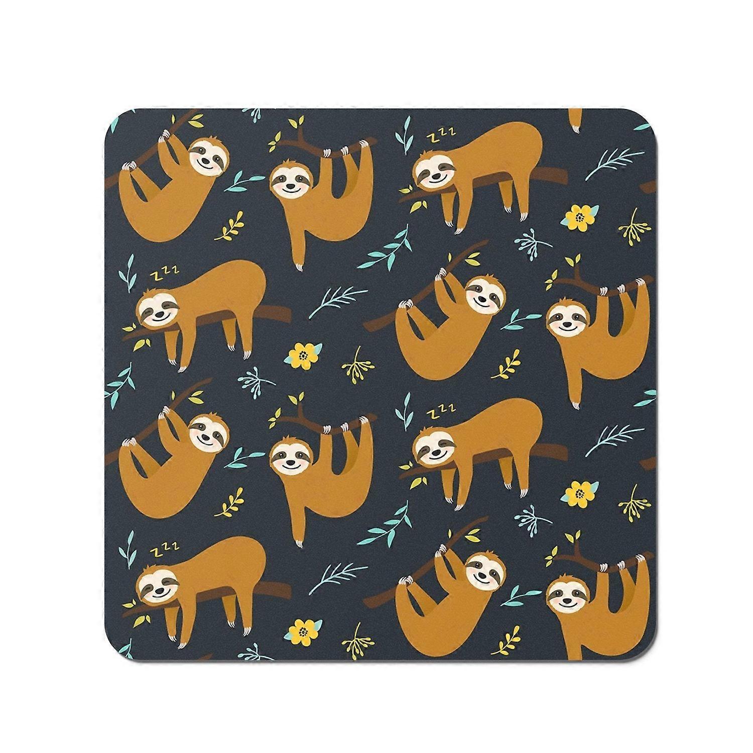 Sloth-Themed Coasters 4 Pack