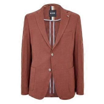 Boss Mens Hanry Textured Notch Neck Blazer