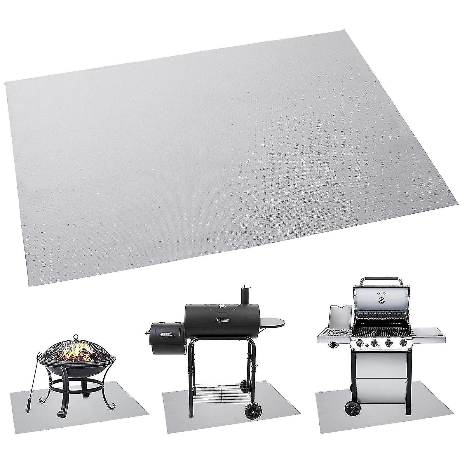 Grill Mat Bbq Fire Resistant Mat Grill Splatter Rug Fireproof Heat Floor Protect