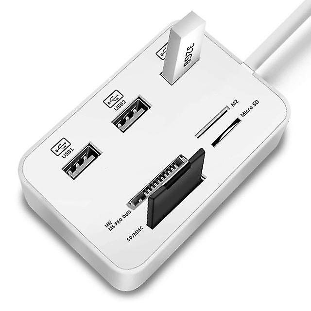 多機能 3 ポート USB ハブ スプリッター コンボ カード リーダー サポート マイクロ Tf Sd M2 MS Sdhc MMC カード読み取り書き込み
