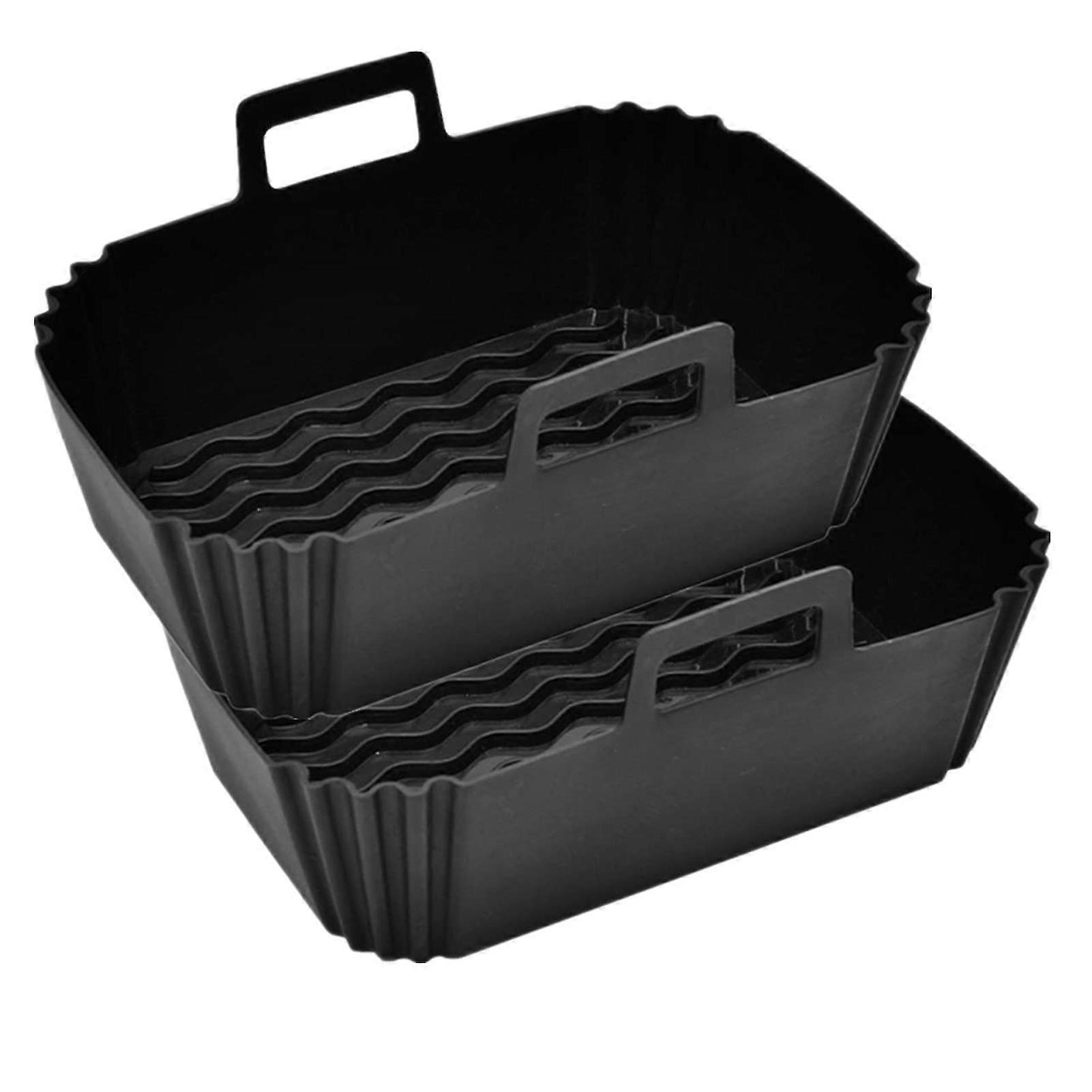 2pcs Silicone Air Fryer Large Rectangular Mat High And Low Temperature Resistant And Food-safe Mat F