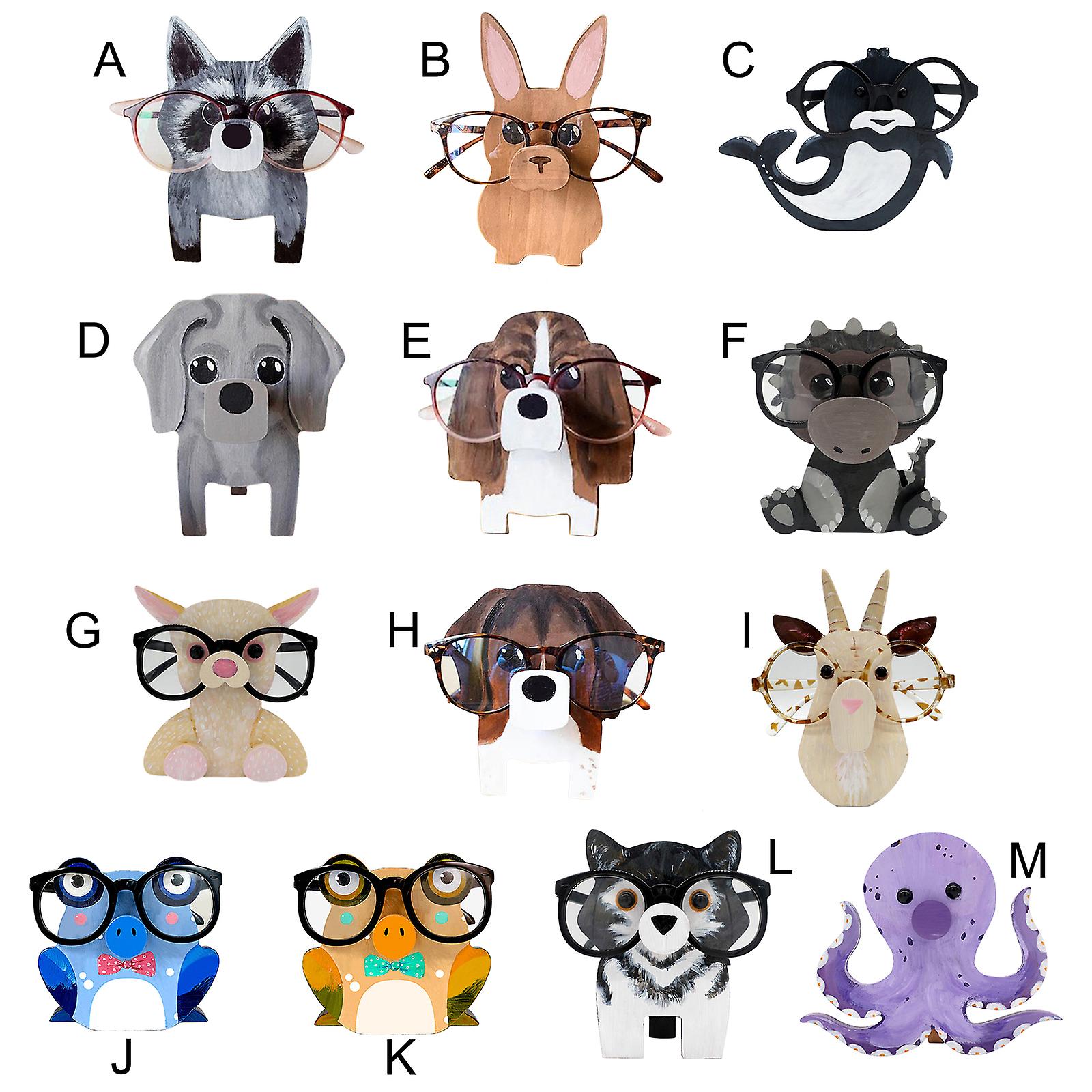 Mignon Dessin Animé Bois Animal Lunettes Rack Eyeglass Stand Office Creative Design Anneaux Montres Colliers Durable Bureau Décorations