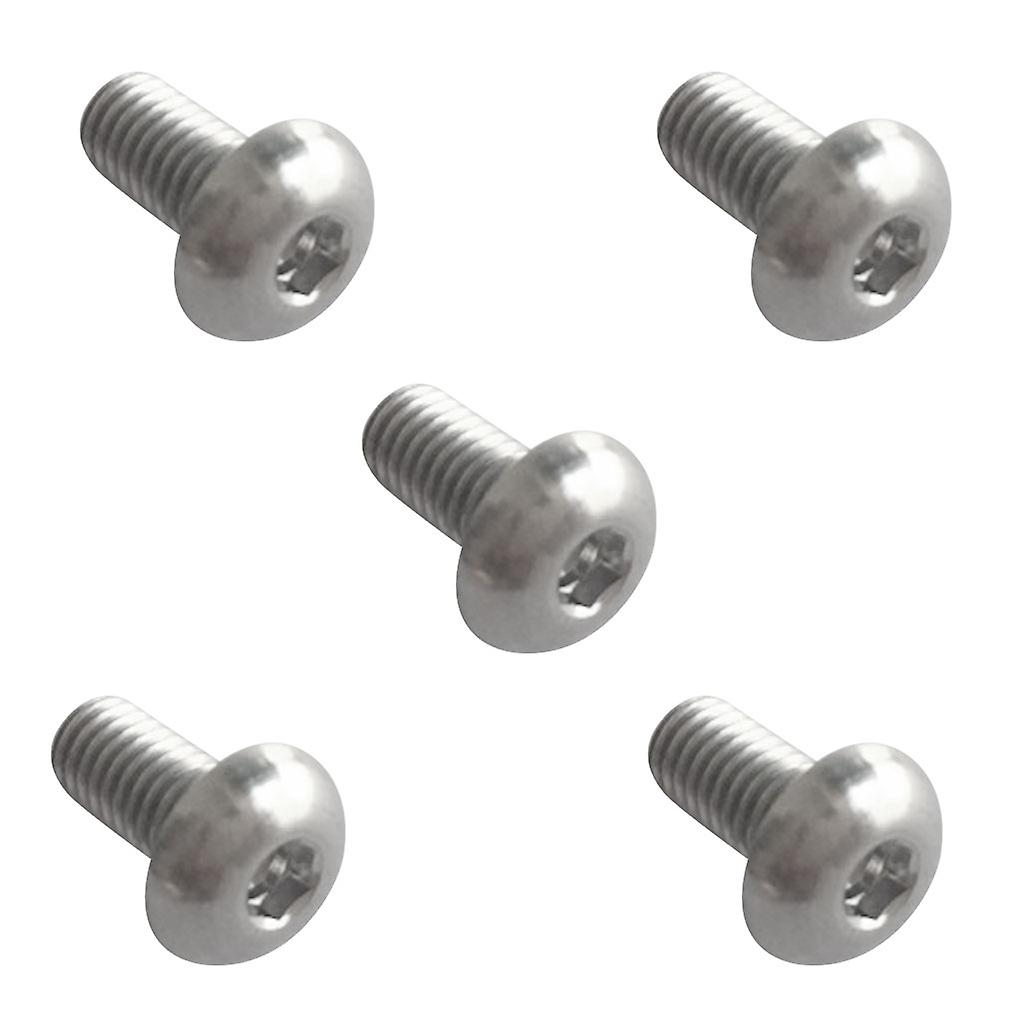 5Pcs Durable M5x12mm GR5 TC4 Titanium Hexagon Button Head Cap Bolts Screws