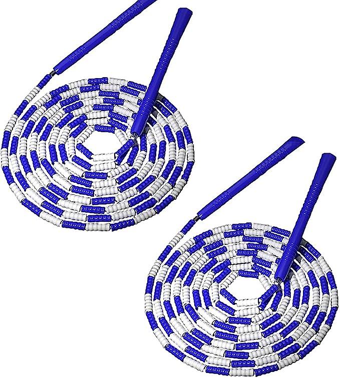 Corde à sauter en bambou pour enfants Multifonctionnel Pratique et durable Poignée antidérapante pour enfants Corde à sauter à perles dures pour enfants2pcsblue