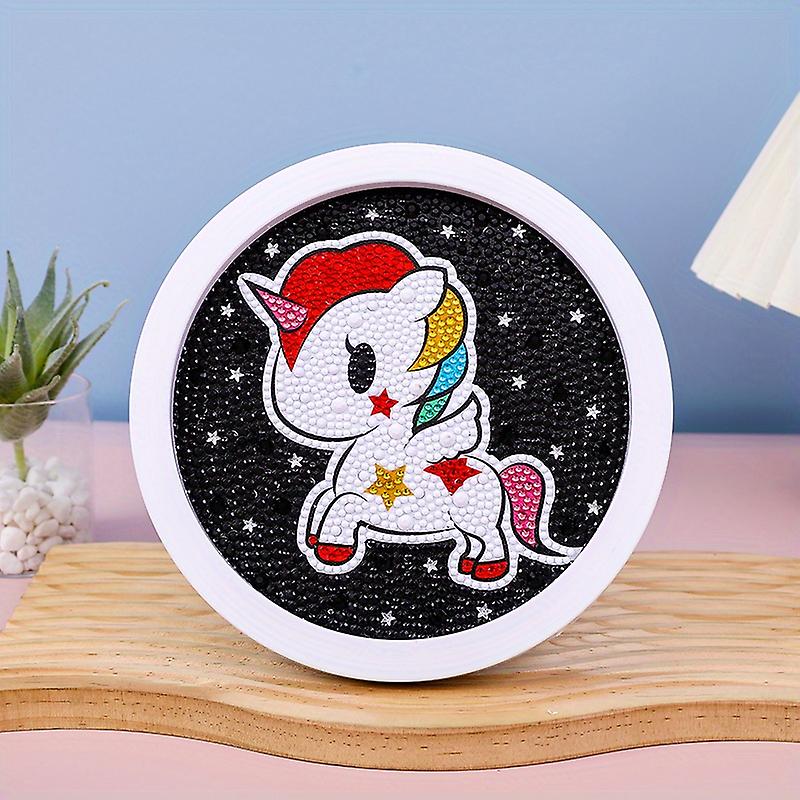 Children S Educational Toys Artificial Diamond Painting Diy Accessories Kit With Round Photo Frame