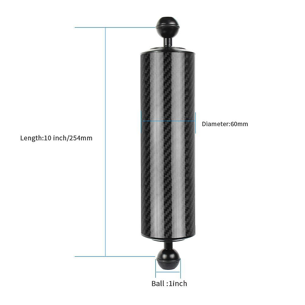 Bgning סיבי פחמן לצוף ציפה זרוע מימית כדור כפול מצלמת slr מגש הארכת צלילה עבור Gopro Yi Eken עבור פעולה Dji Osmo