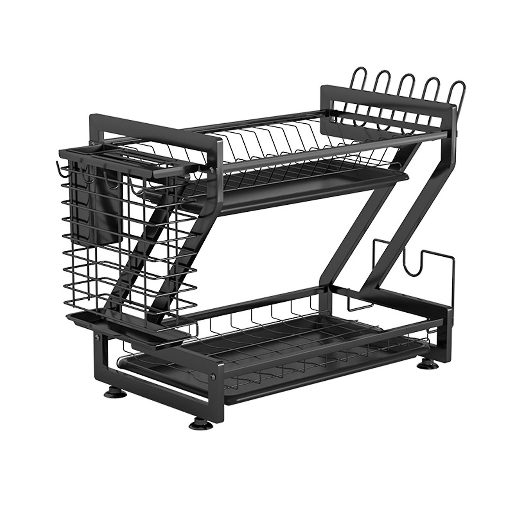 Over The Sink Dish Drying Shelf Rack With Drain Board