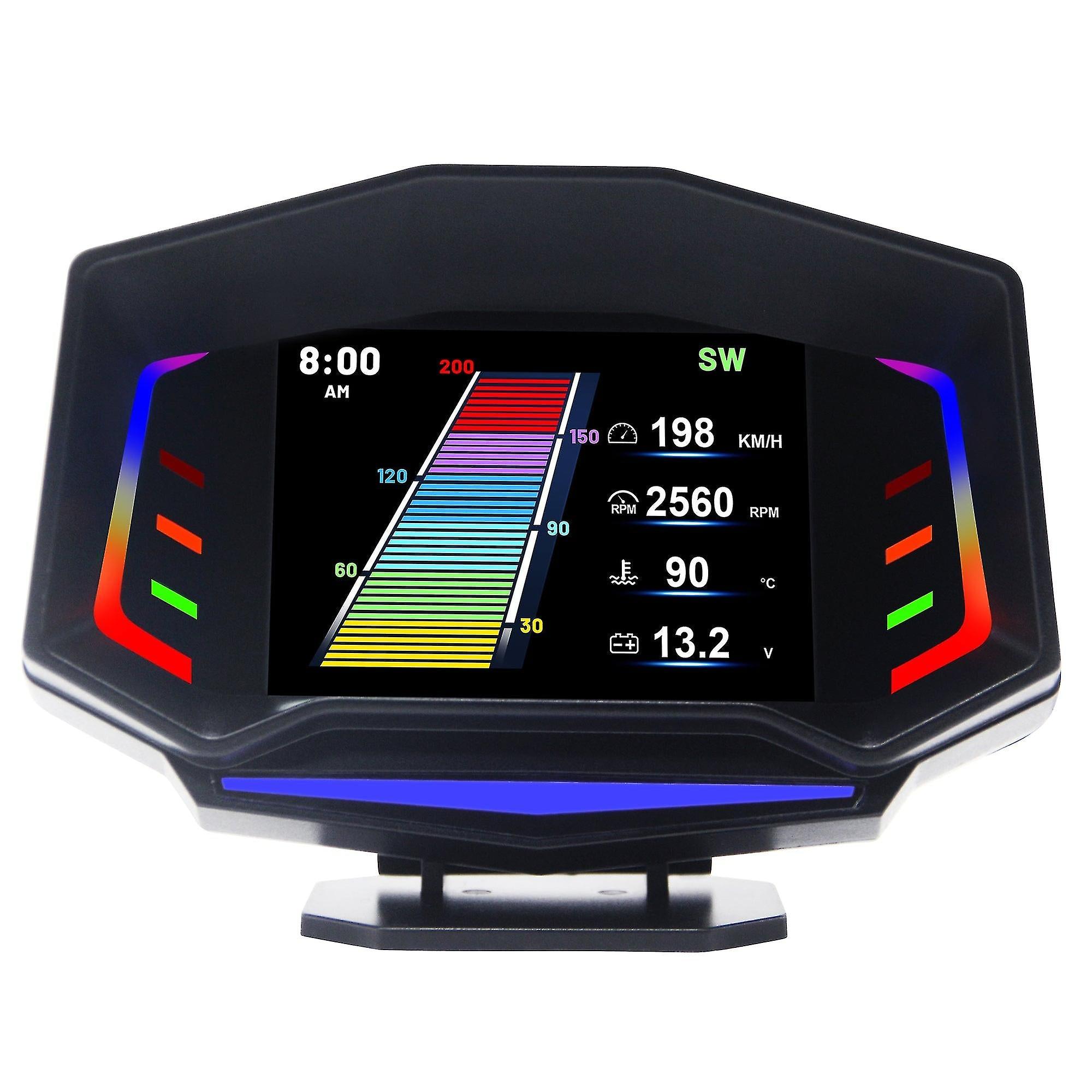 Car Obd2 Gps Hud Head Up Multi-function Lcd Computer Car Display Smart Digital Speedometer Display All In One Pressure Tester