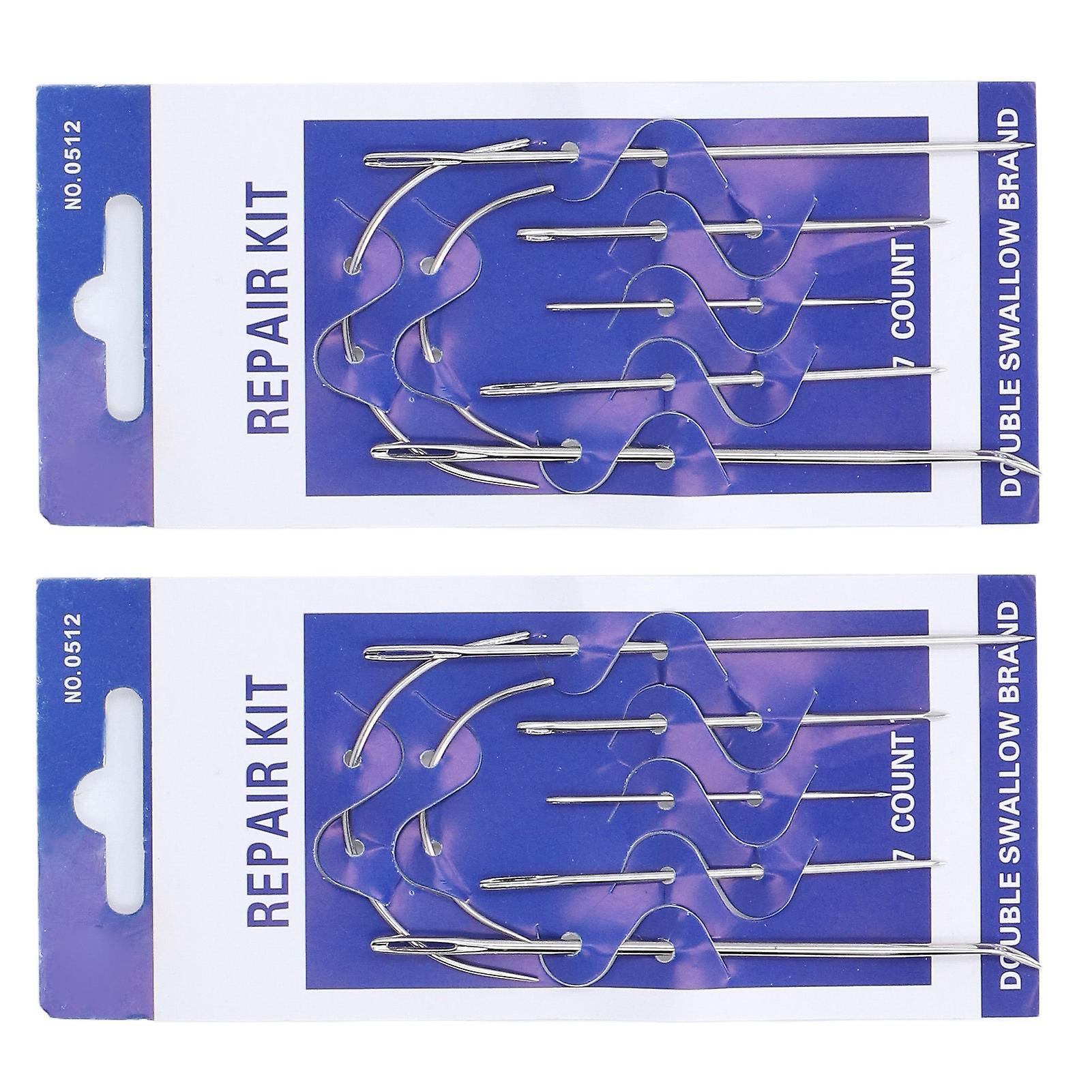 2 Sets Leather Needle Heavy Duty Hand Sewing Stitching Tool Kit for Carpet Canvas